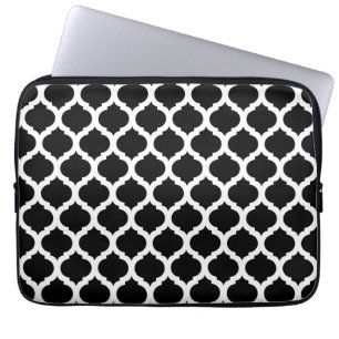 Black & White Moroccan Laptop Sleeve