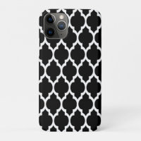 Black White Moroccan Quatrefoil Pattern #4