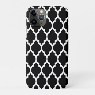 Black White Moroccan Quatrefoil Pattern #4 Case-Mate iPhone Case