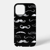 Black & White Moustache Seamless Repeat Background