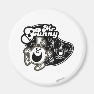 Black & White Mr. Funny Magnet