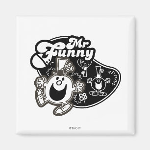 Black & White Mr. Funny Magnet