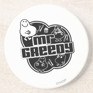 Black & White Mr. Greedy Coaster