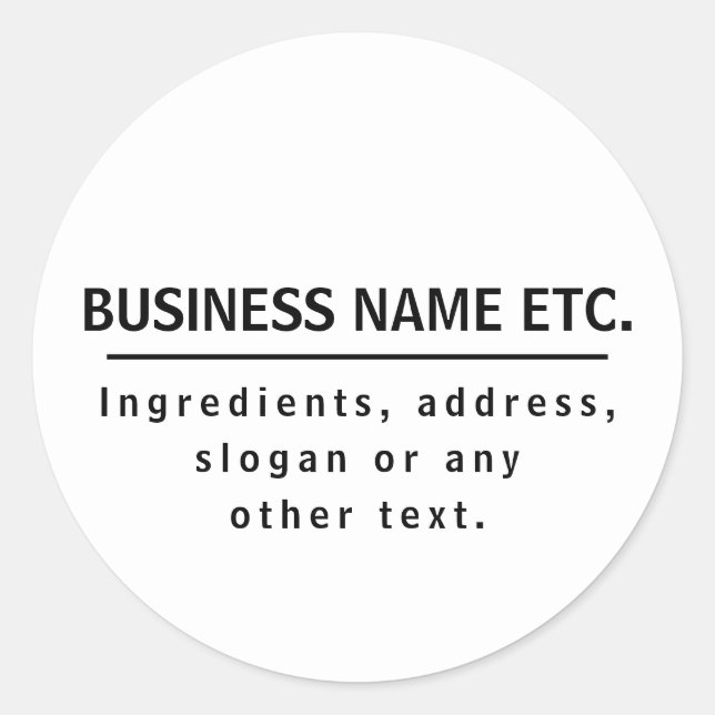 Black & White Multi-Purpose Classic Round Sticker (Front)