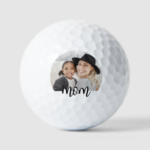 Black White Mum Photo Golf Balls