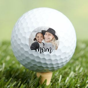 Black White Mum Photo Golf Balls