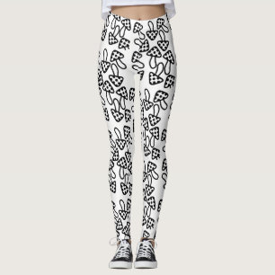 Black & White Mushroom Leggings