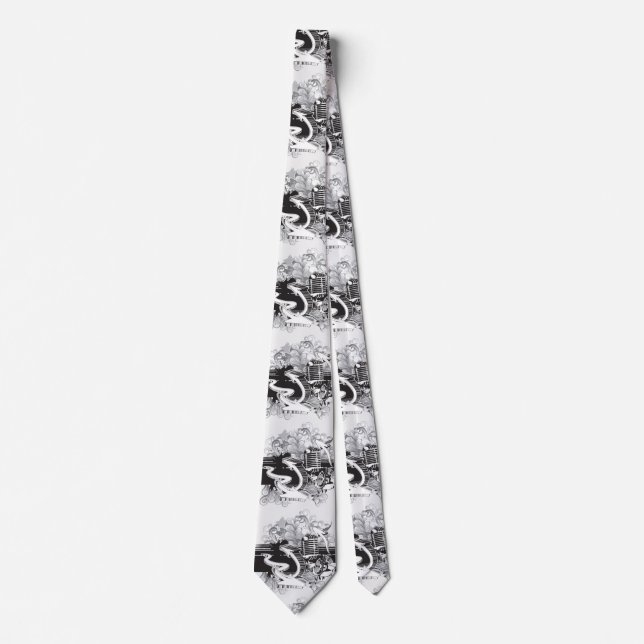 Black/White Music Necktie (Front)