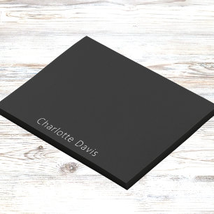 Black white name post-it notes