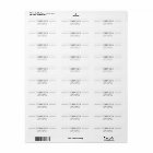 Black White Name Return Address Label