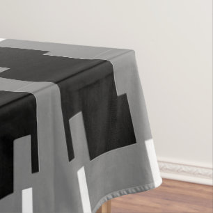 Black & White Native Line Art Tablecloth