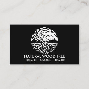 black white nature Forest tree Business Card