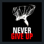 Black White Never Give Up Pop Art Basketball Print<br><div class="desc">Popular American Games Artworks and Digital Images - Black White Pop Art Basketball</div>