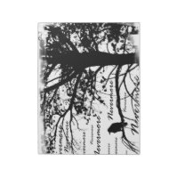 Black & White Nevermore Raven Silhouette