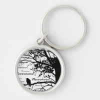 Black & White Nevermore Raven Silhouette Tree