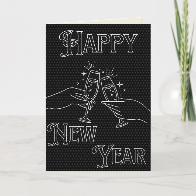 Black & White New Year Card (Front)