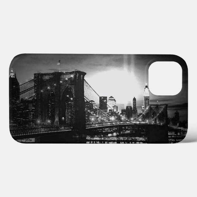 Black & White New York City Case-Mate iPhone Case (Back (Horizontal))