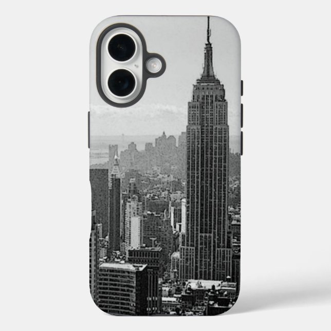 Black & White New York City Case-Mate iPhone Case (Back)