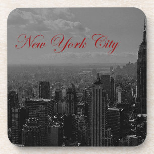 Black White New York City Coaster