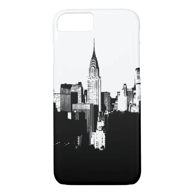 Black & White New York City iPhone 7 Case (Back)