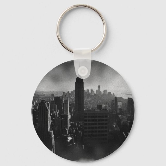 Black & White New York City Key Ring (Front)