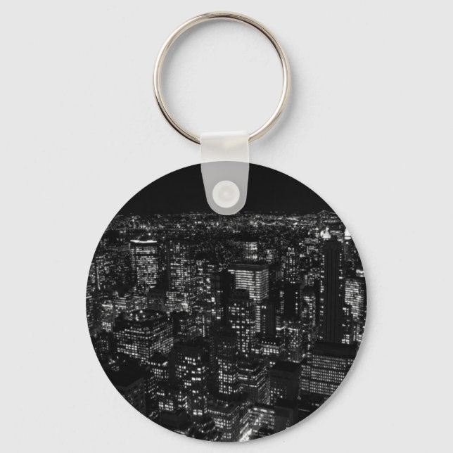 Black & White New York City Key Ring (Front)