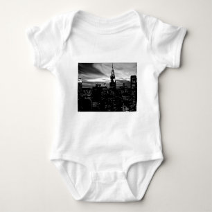 Black & White New York City Midtown Baby Bodysuit