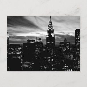 Black & White New York City Midtown Postcard