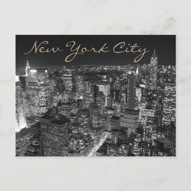 Black & White New York City Postcard (Front)
