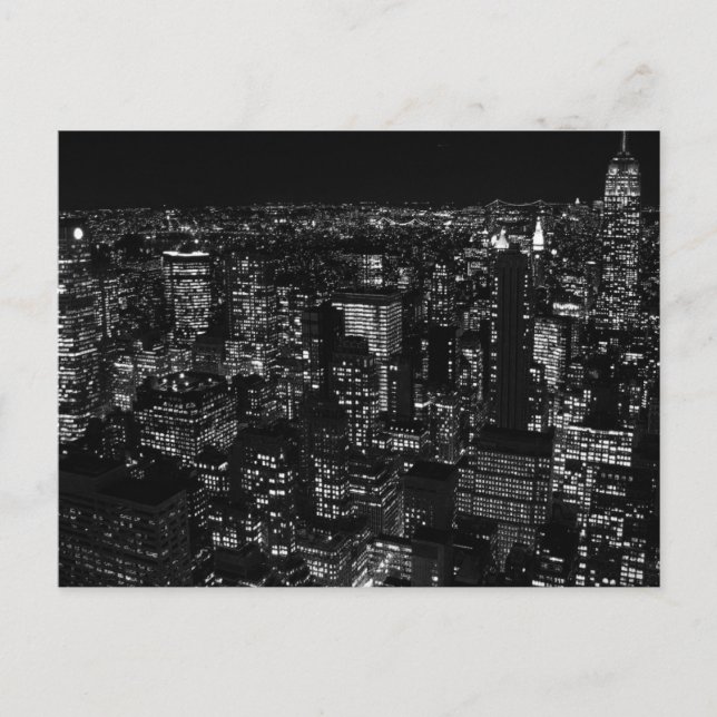 Black & White New York City Postcard (Front)
