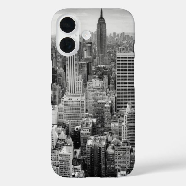 Black White New York City Skyline Case-Mate iPhone Case (Back)