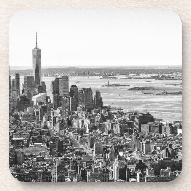 Black White New York City Skyline Coaster (Front)