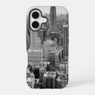 Black White New York City Skyline iPhone 16 Case