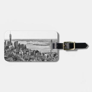 Black White New York City Skyline Luggage Tag