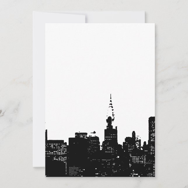 Black & White New York Invitation (Front)