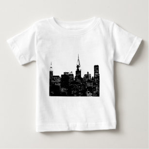 Black & White New York Silhouette Baby T-Shirt
