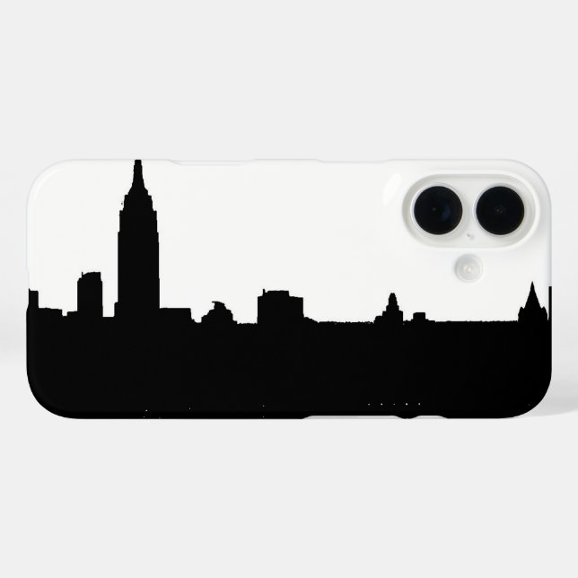 Black & White New York Silhouette Case-Mate iPhone Case (Back (Horizontal))