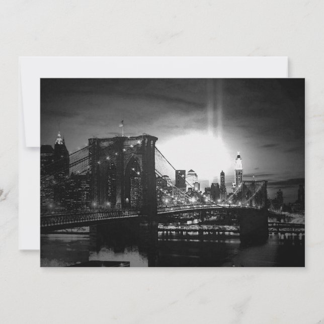 Black & White New York Skyline Invitation (Front)