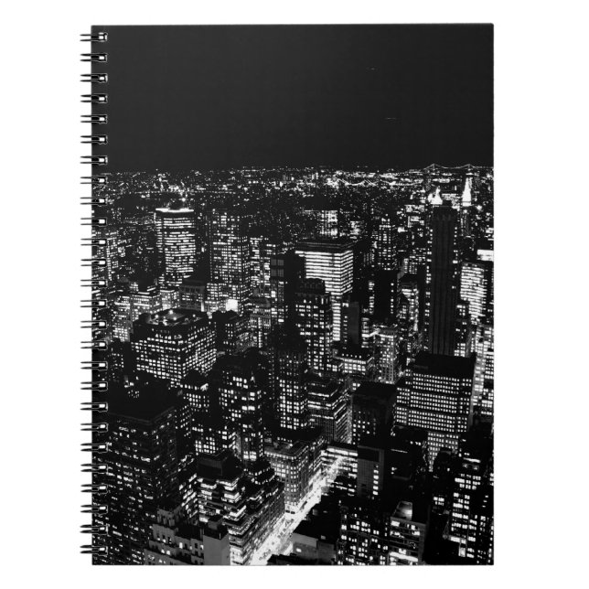 Black & White New York Spiral Notebook (Front)