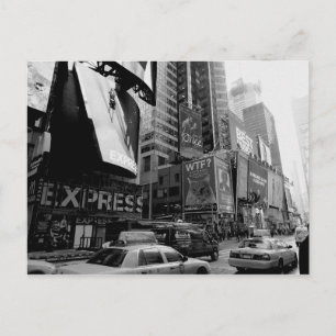 Black White New York Times Square Postcard