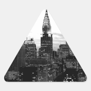 Black & White New York Triangle Sticker