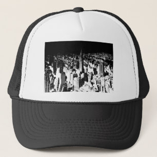 Black & White New York Trucker Hat