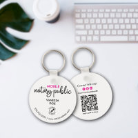 Black & White Notary QR Code Logo Business Promo