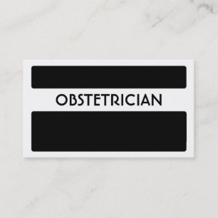 Black white obstetrician business cards