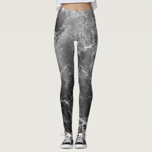 Black & White Ocean Leggings
