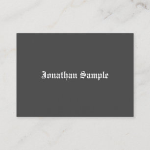 Black White Old English Text Nostalgic Template Business Card