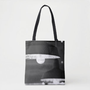Black & White Old Rusty Lights Hanging Tote Bag