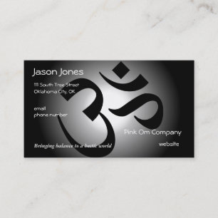 Black & White Om business card