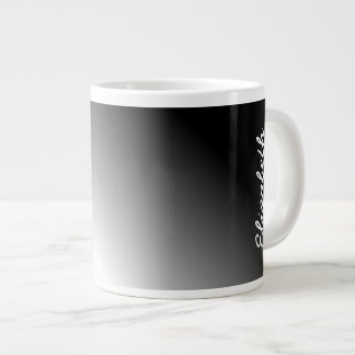 Black White Ombre Large Coffee Mug