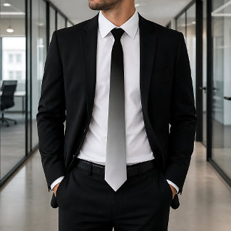 Black White Ombre Tie